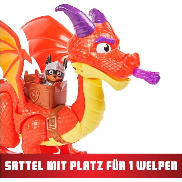 PAW PATROL, Rescue Knights Sparks the dragon action figure with play figure Claw, 장난감은 3세 이상 어린이에게 적합합니다.