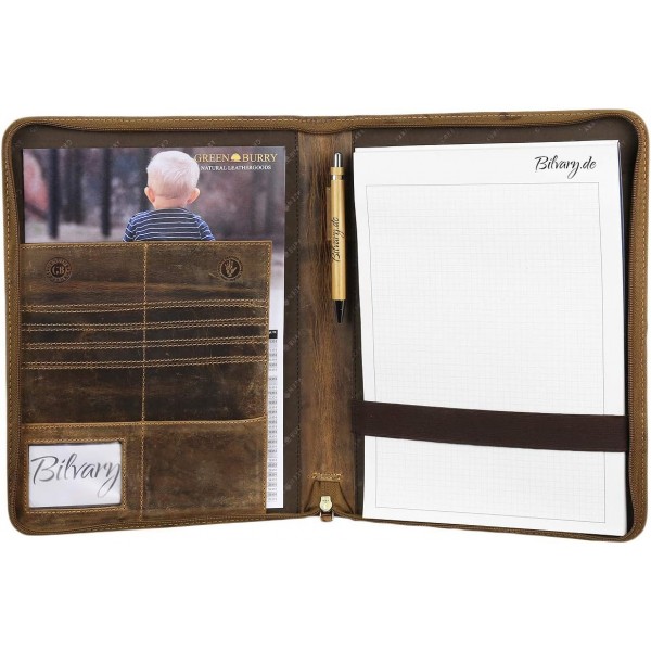 Greenburry Vintage Manager 1721-25 Leder Dokumentenmappe 33x26x2.5cm 안틱 브라운