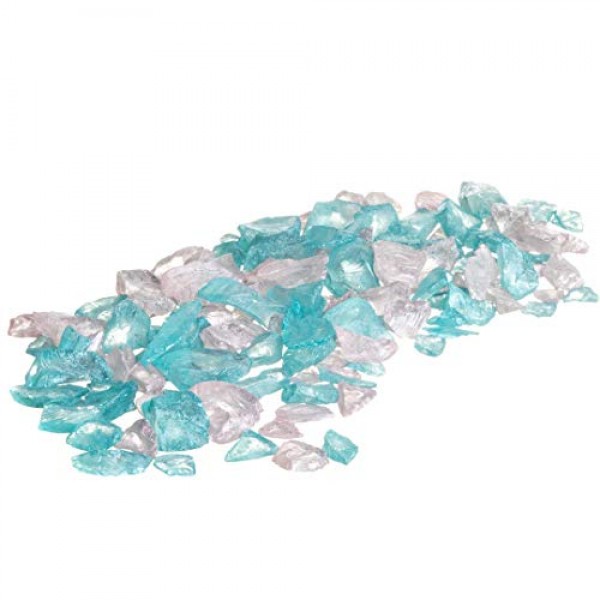 바다 유리 칩 | 컬러 바다 유리 칩 | 라이트 핑크와 아쿠아 | 공예품과 장식용 10온스 벌크 진주 바다 유리 조각 | 게다가 Joseph Rains의 무료 해상 전자책