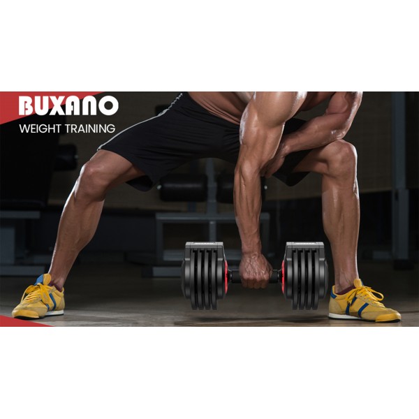 조정 가능한 덤벨 25LB 5 In 1 남성 및 여성용 싱글 덤벨 멀티웨이트 옵션 미끄럼 방지 나일론 손잡이가 있는 덤벨 홈 체육관 전신 운동 피트니스를 위한 빠른 무게 조절