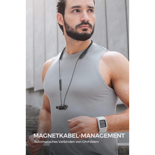 SoundPEATS Force Pro 듀얼 다이내믹 드라이버 블루투스 헤드폰 무선 넥밴드 크로스오버 이어버드 APTX HD 오디오 내장 마이크 22시간 재생 스포츠 헤드폰