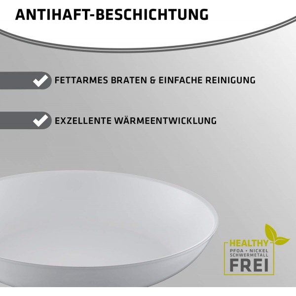 Berndes Veggie White 인덕션 프라이팬 28 cm 079748 l 논스틱 세라믹으로 된 참신함 l 매우 내열성 및 견고한 팬 l 인덕션