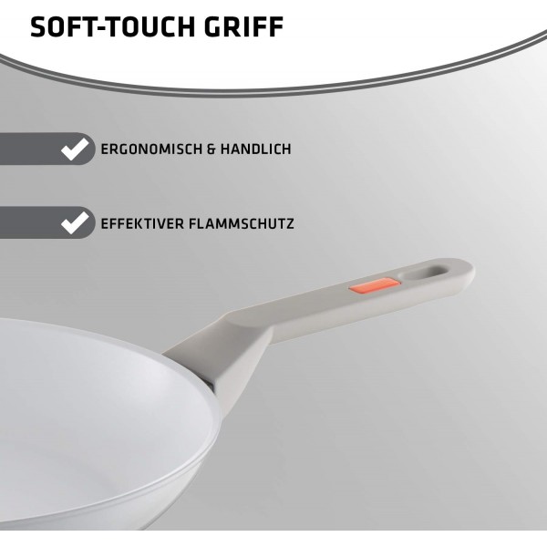 Berndes Veggie White 인덕션 프라이팬 28 cm 079748 l 논스틱 세라믹으로 된 참신함 l 매우 내열성 및 견고한 팬 l 인덕션