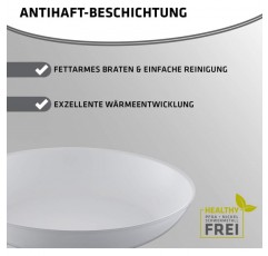 Berndes Veggie White 인덕션 프라이팬 28 cm 079748 l 논스틱 세라믹으로 된 참신함 l 매우 내열성 및 견고한 팬 l 인덕션