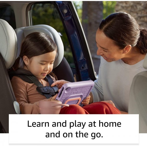 Amazon Fire HD 8 키즈 태블릿 | 8인치 HD 디스플레이, 3~7세, 2년 무상 보증, 어린이 보호 케이스, 32GB, 2022년 출시, Purple Purple Fire HD 8 Kids 포함