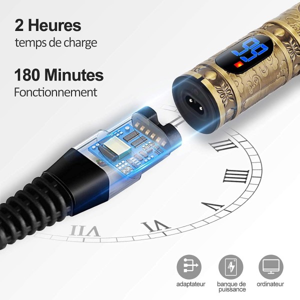 남성용 이발기 전문 수염 트리머, 남성용 헤어 트리머 전기 수염 트리머, 충전식, LED 디스플레이, 프리시젼 헤어 트리머, T-Outliner 미용사용 무선 장발 트리머