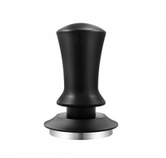 에스프레소 핸드 탬퍼, 보정된 스프링이 있는 프리미엄 바리스타 커피 탬퍼, Breville 시리즈 54mm 포터필터 바스켓용 100% 플랫 스테인레스 스틸 베이스 탬퍼(53mm, 블랙)