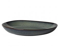 Villeroy & Boch Lave Gris 보울 플랫, 11x1.75인치, 사기그릇, 회색