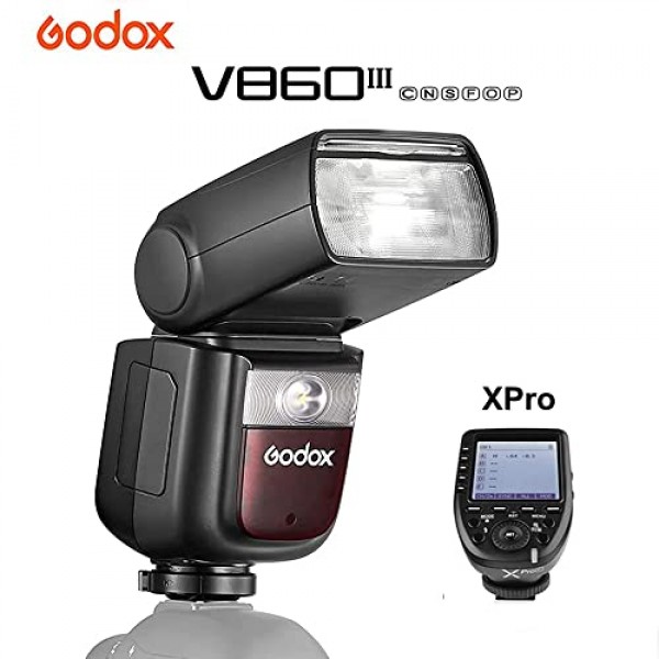 Godox V860III-C 플래시 및 Godox Xpro-C 트리거 세트는 Canon 카메라 2.4G 무선 HSS 1/8000 GN60 1.5s 재활용 480 최대 전원 플래시(Godox V860III-C + Xpro-C)와 호환됩니다.
