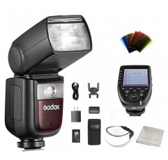 Godox V860III-C 플래시 및 Godox Xpro-C 트리거 세트는 Canon 카메라 2.4G 무선 HSS 1/8000 GN60 1.5s 재활용 480 최대 전원 플래시(Godox V860III-C + Xpro-C)와 호환됩니다.