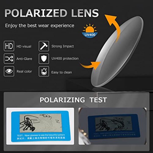 Kimorn 여성용 편광 선글라스 남성용 레트로 오버 사이즈 스퀘어 빈티지 패션 UV400 클래식 대형 금속 선글라스 K1221