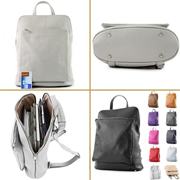 Modamoda de T141, 이탈리아 여성용 배낭, 3-in-1, 가죽