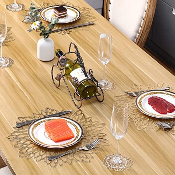 CHENGU 40 Pcs 라운드 프레스 비닐 플레이스 매트 금속 플레이스 매트 플레이스 매트 및 컵 받침을 포함한 40 Pcs 코스터 식탁 주방 장식용 미끄럼 방지 내열성 빨 테이블 