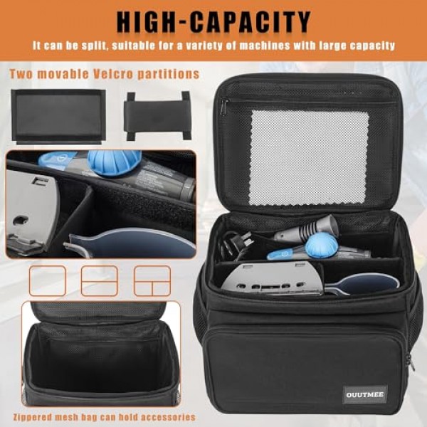 Bissell SteamShot 단단한 표면 스팀 청소기 39N7V/39N7A와 호환되는 휴대용 가방, 조절 가능한 구획 스팀 청소기 보관 가방, 액세서리용 추가 포켓이 있는 여행 가방