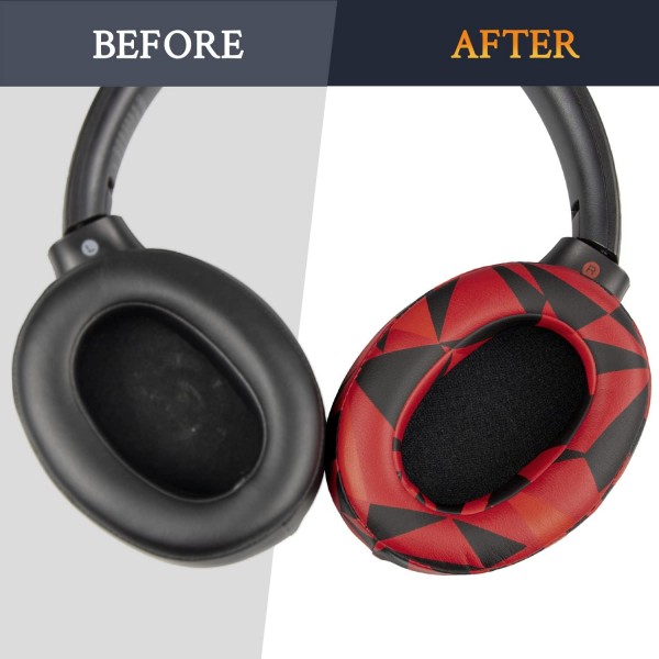 Sony WH-XB900N/WH-CH710N(WHCH710N WHCH710 CH710)/WH-CH720N(WHCH720 CH720)/WH-RF400(WHRF400)/MDR-RF895RK 헤드폰용 SOULWIT 단백질 가죽 교체용 이어 패드 패드 부분 업데이트