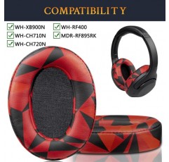 Sony WH-XB900N/WH-CH710N(WHCH710N WHCH710 CH710)/WH-CH720N(WHCH720 CH720)/WH-RF400(WHRF400)/MDR-RF895RK 헤드폰용 SOULWIT 단백질 가죽 교체용 이어 패드 패드 부분 업데이트