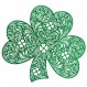 성 패트릭의 날 녹색 비닐 토끼풀 플레이스매트 - 15.5인치 - 내구성이 뛰어나고 청소가 쉬운 플레이스매트 - 아일랜드 축하 행사에 적합(1개)