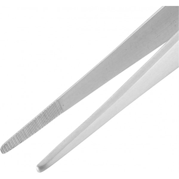 둥근 팁 스테인리스강 핀셋(톱니 모양, 미끄럼 방지 그립 포함) 길이 150mm. 엔지니어 pt-10
