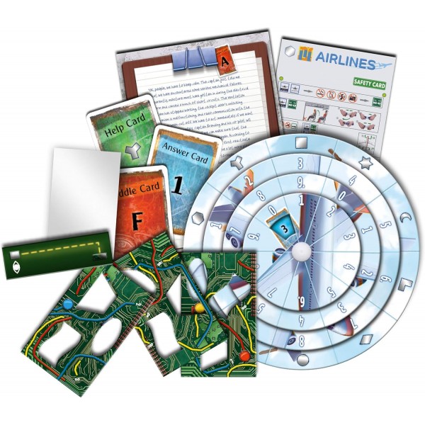 Thames & Kosmos - EXIT: The Stormy Flight - Level: 2/5 - Unique Escape Room Game - 1-4인용 - 성인 및 어린이를 위한 퍼즐 해결 전략 보드 게임, 10세 이상 - 692874 싱글