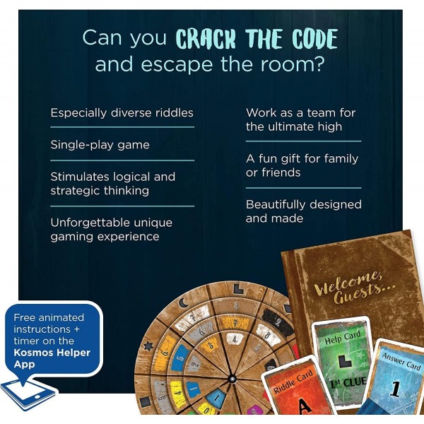 Thames & Kosmos - EXIT: The Stormy Flight - Level: 2/5 - Unique Escape Room Game - 1-4인용 - 성인 및 어린이를 위한 퍼즐 해결 전략 보드 게임, 10세 이상 - 692874 싱글