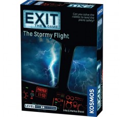 Thames & Kosmos - EXIT: The Stormy Flight - Level: 2/5 - Unique Escape Room Game - 1-4인용 - 성인 및 어린이를 위한 퍼즐 해결 전략 보드 게임, 10세 이상 - 692874 싱글