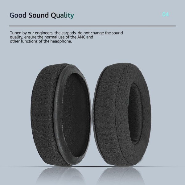 Sennheiser 헤드폰 용 Wzsipod 교체 용 이어 패드 부드러운 의류 및 메모리 폼이있는 HD4.50BT/HD4.50/HD4.50BTNC/HD458BT/HD450/HD450BT 헤드셋 이어 패드 클래식 블랙 HD4.50 패브릭 블랙