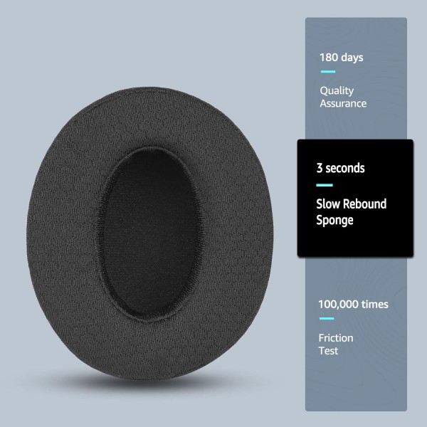 Sennheiser 헤드폰 용 Wzsipod 교체 용 이어 패드 부드러운 의류 및 메모리 폼이있는 HD4.50BT/HD4.50/HD4.50BTNC/HD458BT/HD450/HD450BT 헤드셋 이어 패드 클래식 블랙 HD4.50 패브릭 블랙