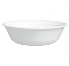 Corelle Vitrelle(4개 세트) 18온스 수프/시리얼 그릇, 칩 & 균열 방지 유리 식기 세트 그릇, 겨울 프로스트 화이트
