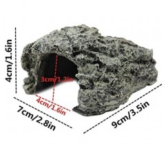 TOPINCN 물고기 숨어있는 동굴, 수족관 거북이 파충류 basking 숨기기 서식지 장식 장식 (소형)