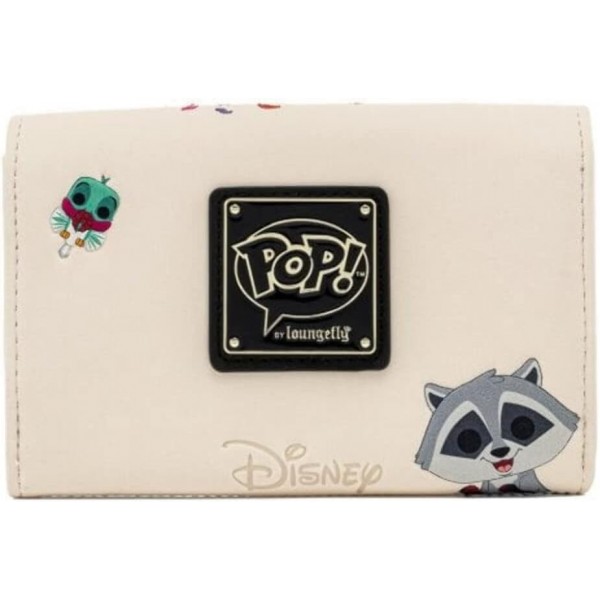 Loungefly WDWA1575 디즈니 Pocahontas Pop Trifold 지갑 모듬 가제트, 멀티 컬러