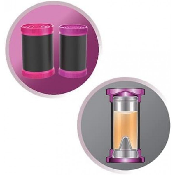 Remington 점보 헤어 컬러 H5670 가열식 세라믹 이온 기술 왁스 코어 두 가지 크기(40mm, 35mm) 블랙/핑크