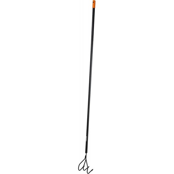 Fiskars Solid Cultivator, 최적의 침대 준비 및 관리용, 길이: 164 cm, 너비: 12 cm, 블랙/오렌지, 1016034