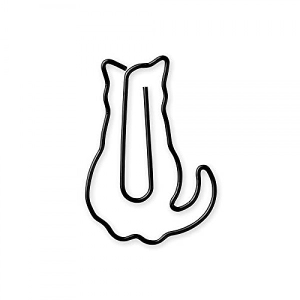 Midori 종이 클립, D-클립 미니 상자, 앉아 있는 고양이, 12개(43349006)