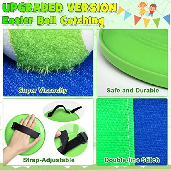 ZMLM 토스 캐치 볼 장난감 세트: 업그레이드된 어린이 야외 장난감 게임 해변 뒷마당 잔디밭 스포츠 활동 재미있는 외부 실내 가족 장난감 3-12세 소녀 소년 아이 생일 