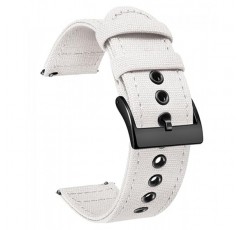 BINLUN 캔버스 시계 밴드 퀵 릴리스 세일 천 시계 스트랩 교체 18mm 20mm 22mm 24mm 코튼 원단 시계 밴드 실버/블랙 버클이있는 남성과 여성을위한