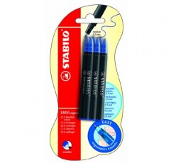 Stabilo Easy 정품 리필 잉크 카트리지 6개 팩 블루 미디엄