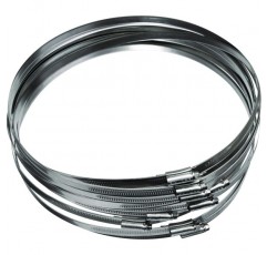 Eclipse 전문 도구 ECW4-12 Eclipse W4 304 스테인레스 스틸 Wormdrive 호스 클립 240-280mm 10 팩 240-280mm