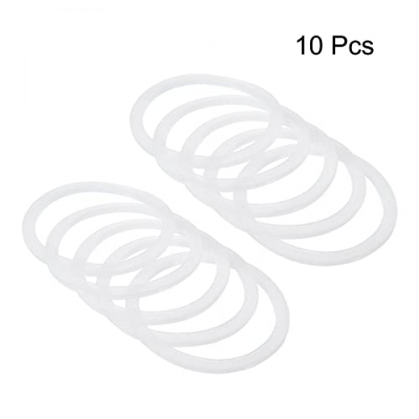 PATIKIL 86mm 와이드 입 실리콘 씰링 링, 메이슨병 뚜껑용 재사용 가능한 누출 방지 개스킷 10팩, 반투명