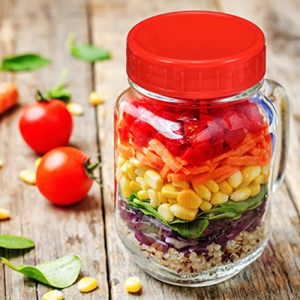 PATIKIL 86mm 와이드 입 실리콘 씰링 링, 메이슨병 뚜껑용 재사용 가능한 누출 방지 개스킷 10팩, 반투명