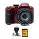 Kodak PIXPRO AZ425 Astro Zoom 20MP 디지털 카메라(빨간색) 번들, 32GB 카드 및 카메라 케이스, 액세서리 키트(3개 품목)