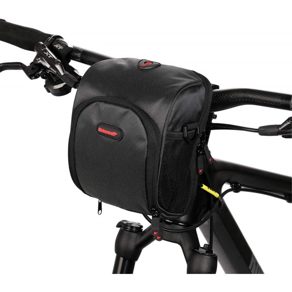 Rhinowalk 자전거 핸들바 가방 자전거 바구니 앞 핸들바 자전거 가방 Mountain Road Bike Commuter 전문 자전거 액세서리-블랙