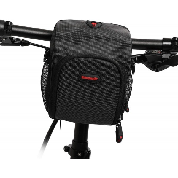 Rhinowalk 자전거 핸들바 가방 자전거 바구니 앞 핸들바 자전거 가방 Mountain Road Bike Commuter 전문 자전거 액세서리-블랙