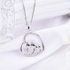 JO WISDOM 여성용 목걸이 엄마 925 실버 체인 펜던트 올빼미 새 어머니와 딸/아들 러브 하트 AAA 지르코니아