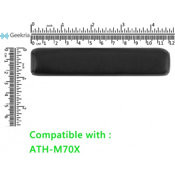 Audio-Technica ATH-M70X 헤드폰 교체 스트랩, 헤드셋 베개 커버 수리 부품(검은색)과 호환되는 Geekria 헤드밴드 패드