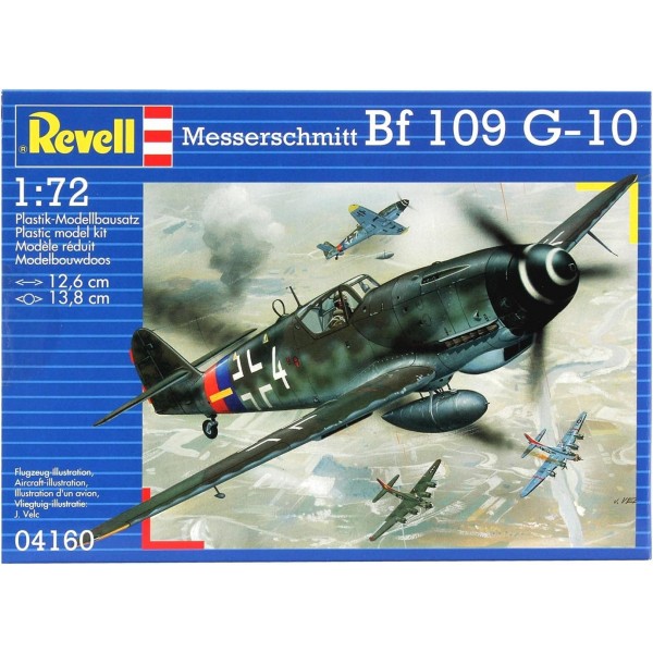 Revell 모델 키트 항공기 1:72 - 1:72 스케일의 Messerschmitt Bf109 G-10, 레벨 3, 많은 디테일이 있는 충실한 복제품, 04160