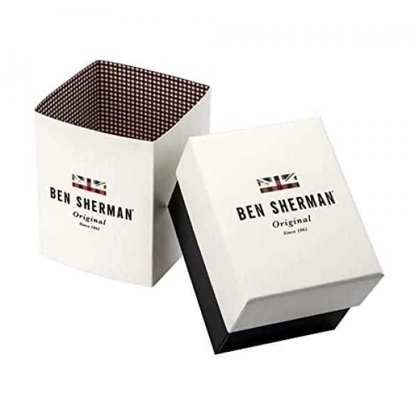 벤 셔먼 BS026BR 남성용 오리지널 브라운 시계, 브라운, 리본