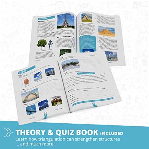 Engino- STEM 장난감, 건물 및 교량, 9세 이상 어린이를 위한 건설 장난감, 교육 장난감, 남학생과 여학생을 위한 선물(9가지 모델 옵션), 학습용 STEM 키트