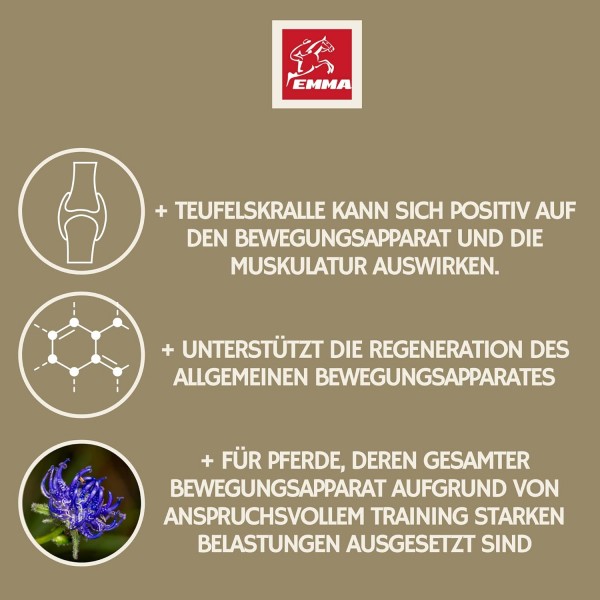 EMMA 악마의 발톱 말 액체 I 악마의 발톱 고용량 I 악마의 발톱 뿌리 악마의 발톱 관절 I 악마의 발톱 말 - 근골격계 말 관절용 말용 분말 대신 액체 1L