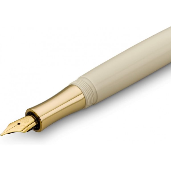 Kaweco 만년필 Student 30's Blues I 잉크 카트리지용 프리미엄 만년필 I 향수를 불러일으키는 레드 & 크림 색상의 따뜻한 황금색 장식 조각 I 펜촉 너비: M(Medium) 30's Blues Medium