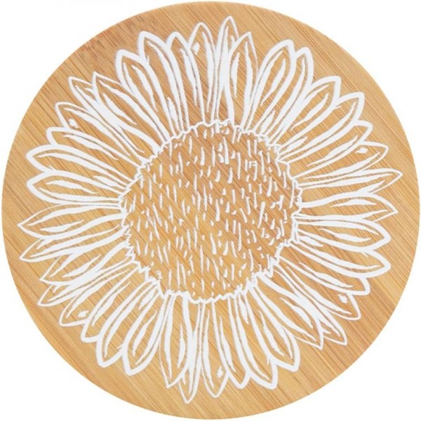 ENGLISH TABLEWARE CO Company 대나무 뚜껑이있는 장인 꽃 회색 용기